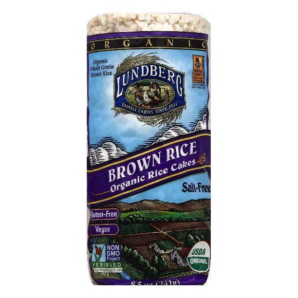 Lundberg organic brown rice cakes, 8.5 oz, (pack of 6
