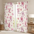 thumbnail image 2 of Feelyou Cowgirl Cowboy Curtains Pack of 2 (52x84 Each), Bowknot Cherry Window Curtains, 2 of 6