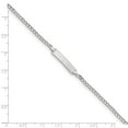 thumbnail image 3 of 14K White Gold bracelet ID Link, 7 in 4.5 mm 2.5 WG Polished with Semi-Solid Cuban, 3 of 3