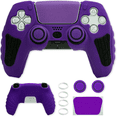 thumbnail image 1 of Funda protectora para mando PlayStation 5, funda antideslizante de silicona compatible con el mando PS5 Dual Sense con tapas para los pulgares, protectores para los joysticks y pegatina protectora, 1 of 8