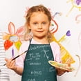 thumbnail image 2 of Math Equations Geometry Green Pattern Kids Aprons for Girls and Boys,Adjustable Neck Strap Toddler Aprons for Kids Cooking Baking, 2 of 6