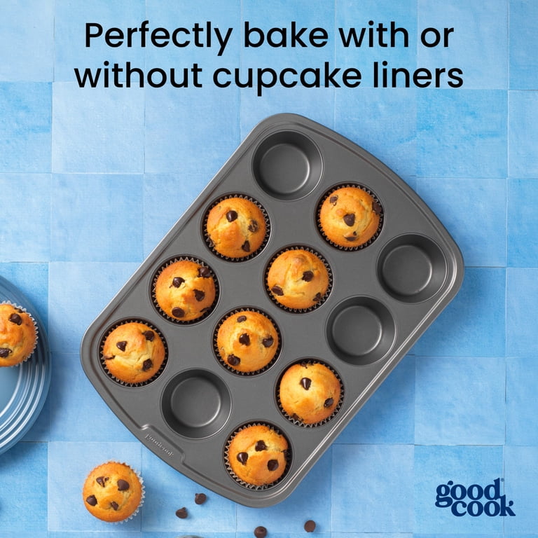 GoodCook Everyday 12-Cup Muffin Pan, Nonstick Steel photo 3