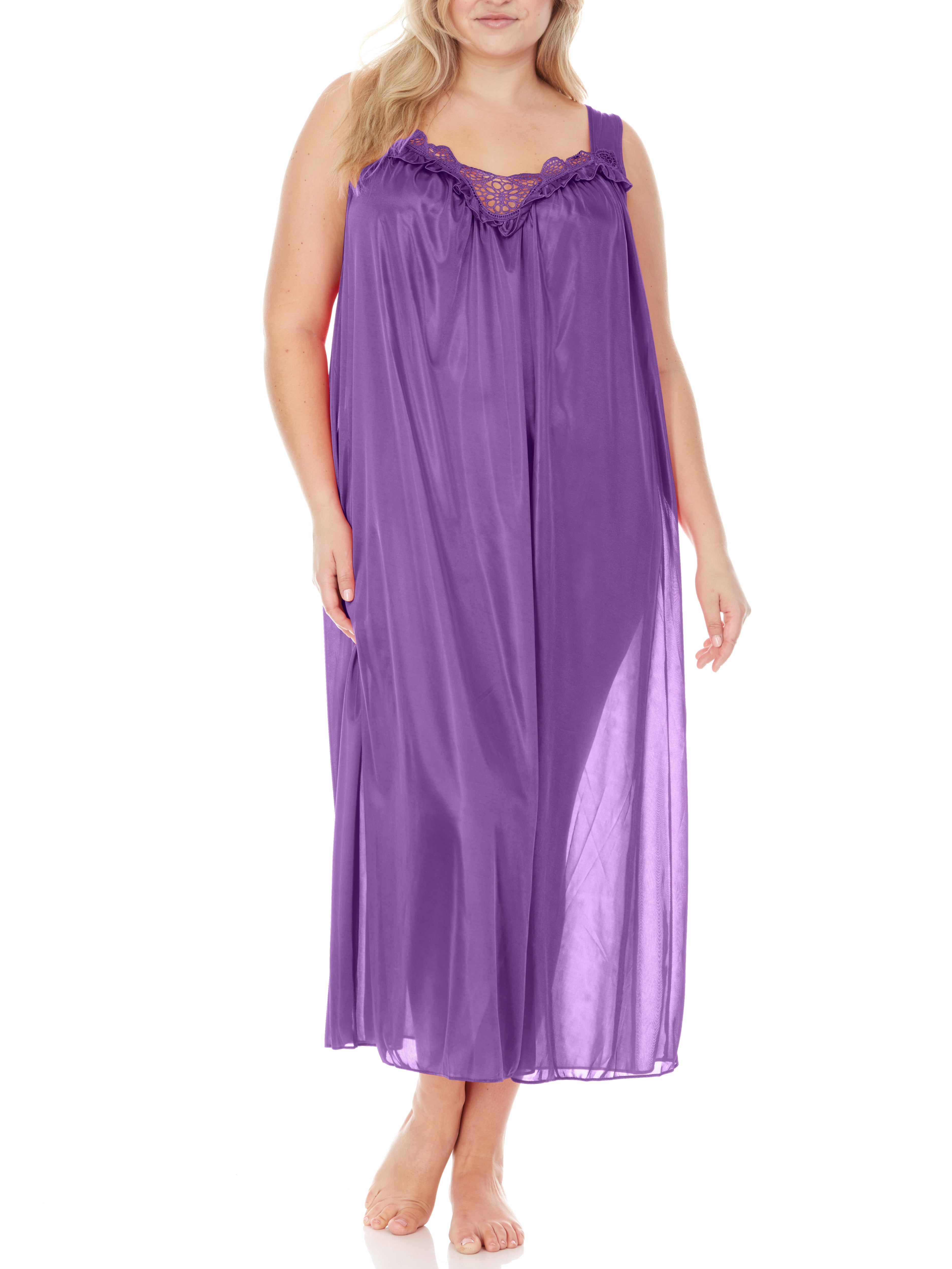 Ezi Nightgowns for Women Soft & Breathable Satin Night Gowns for