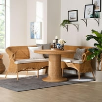 bali & pari Rashtin Boho Dining Nook Set, 3-Piece, Light Honey