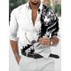 thumbnail image 1 of Camisa de hombre con solapa geométrica, camisa para exteriores, calle, manga larga, estampado de botones, ropa de diseñador de moda, casual, transpirable, 1 of 6