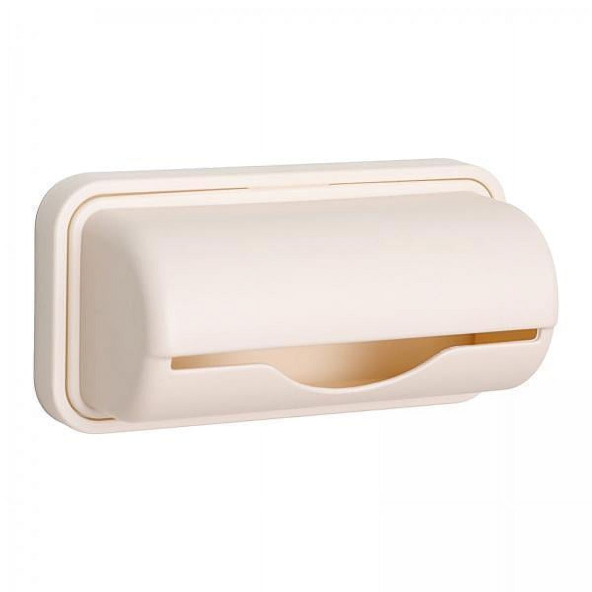 AMLESO 2xTrash Bag Dispenser, Roll Holder Garbage Bag Storage Box, Wall Mounted Hanging Multipurpose Garbage Bag Dispenser for Pantry Household , small apricot, 3 Pcs