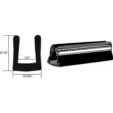 Acrylic Setting Rubber Channel - CRL Glass and Acrylic Setting Rubber Channel for 1/4