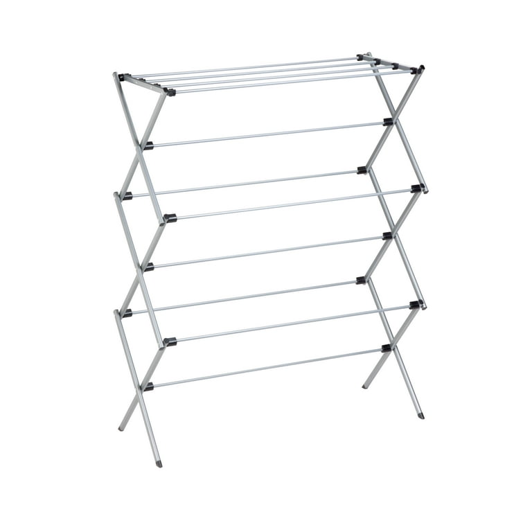 Buy ALAKH Cloth Drying Stand Rust-Free Stainless Steel & ABS 3 Tier/Layer Foldable  Clothes Dryer Rack/Folding Laundry Dry Stands with Wheels for  Home/Indoor/Outdoor/Balcony (Cyan Blue) Online at Best Prices in India 