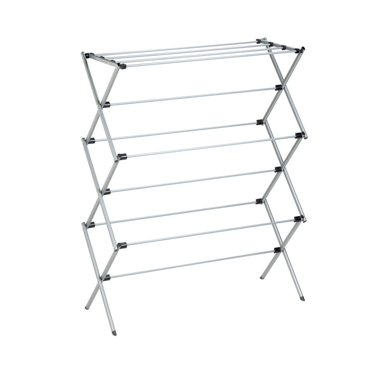 Mainstays Oversized Collapsible Steel Laundry Drying Rack, Silver