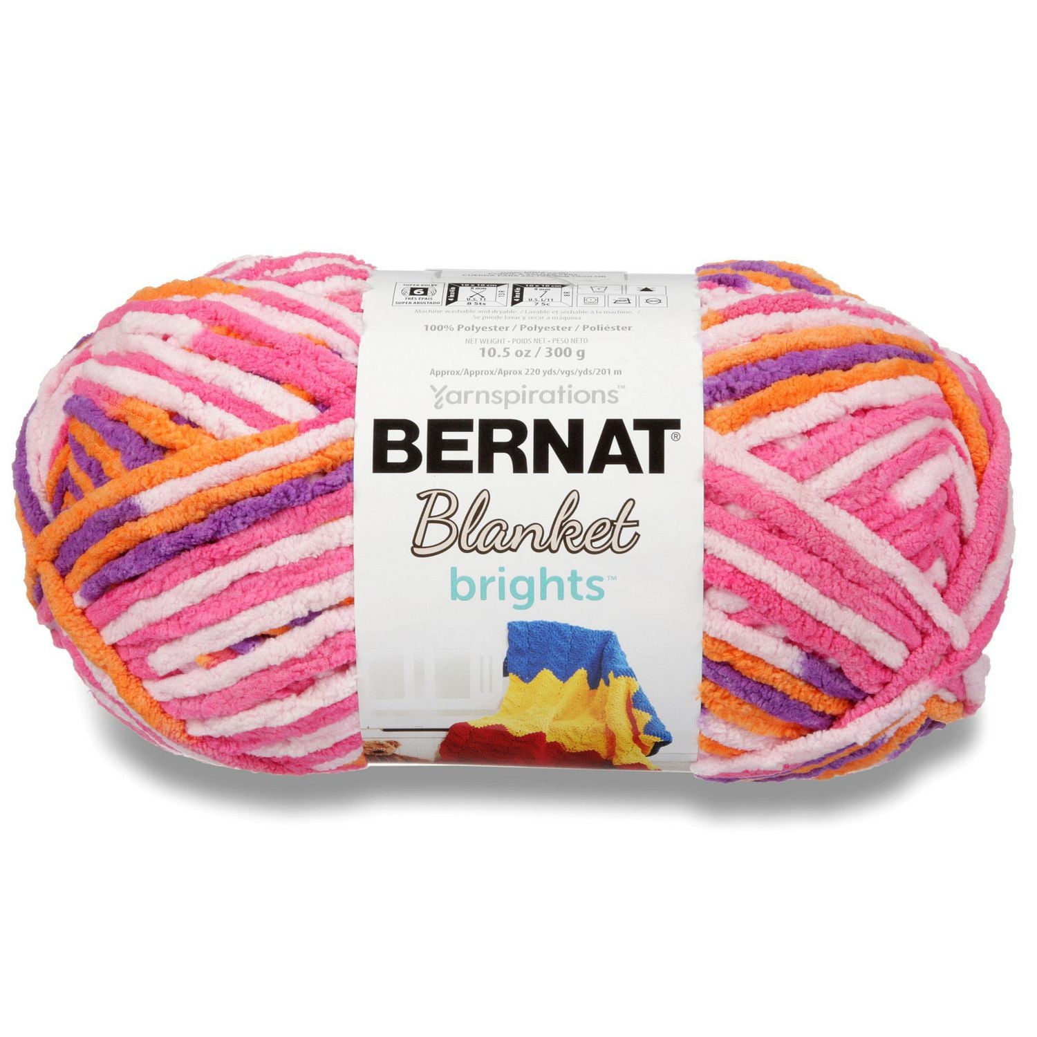Fil Blanket Brights™ de Bernat®, Polyester #6 Super Bulky, 10.5oz/300g