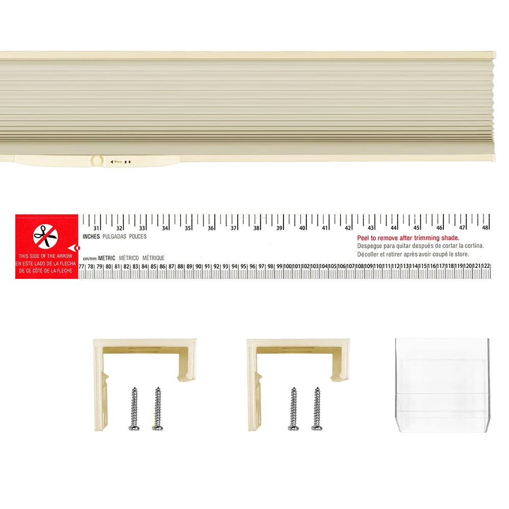 Lumi Room Darkening Cordless Honeycomb POP Shades, Ivory, 24" W x 64" H