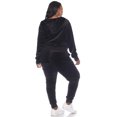 thumbnail image 3 of White Mark Women's Plus Size 2 Piece Velour Tracksuit Set, 3 of 5