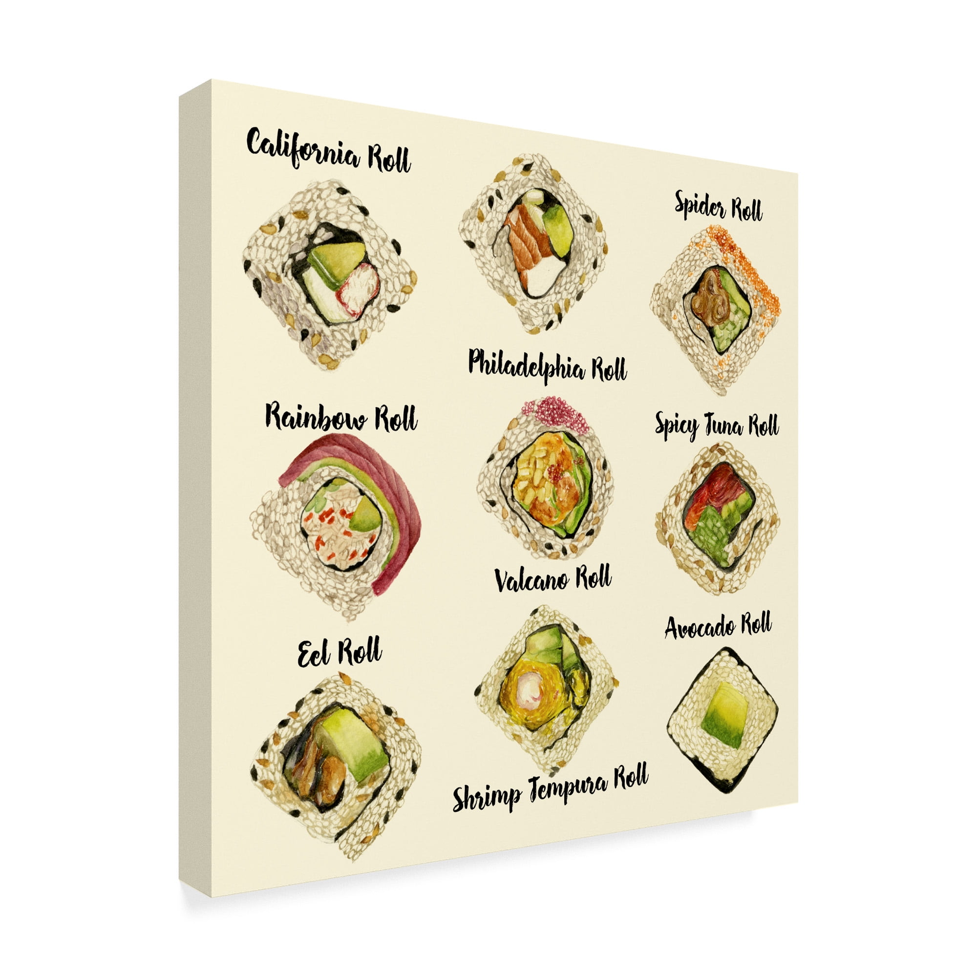 Trademark Fine Art 'Sushi II' Canvas Art by Melissa Wang