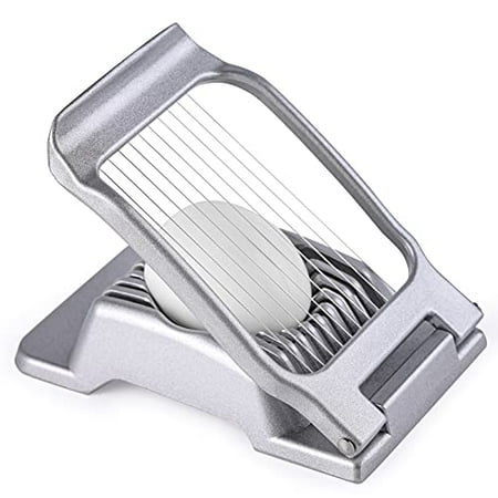 

Egg Slicer Egg Cutter for Hard Boiled Eggs Heavy Duty Aluminium Slicer for Egg Mushroom Strawberry Soft Fruit Stainless Steel Wires Dishwasher Safe & Easy to Clean