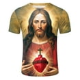 thumbnail image 1 of Wyzesi T-Shirts en Laine Hommes Randonnée Hommes T-Shirt Imprimé Numérique 3D Chemise à Manches Courtes Haut Col à Revers T-Shirts de Compression Hommes Amincissant Corps, 1 of 4