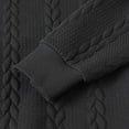 thumbnail image 5 of Men's Turtleneck Sweaters Cable Knitted Pullovers Warm Winter Sweater Tops Black L, 5 of 7