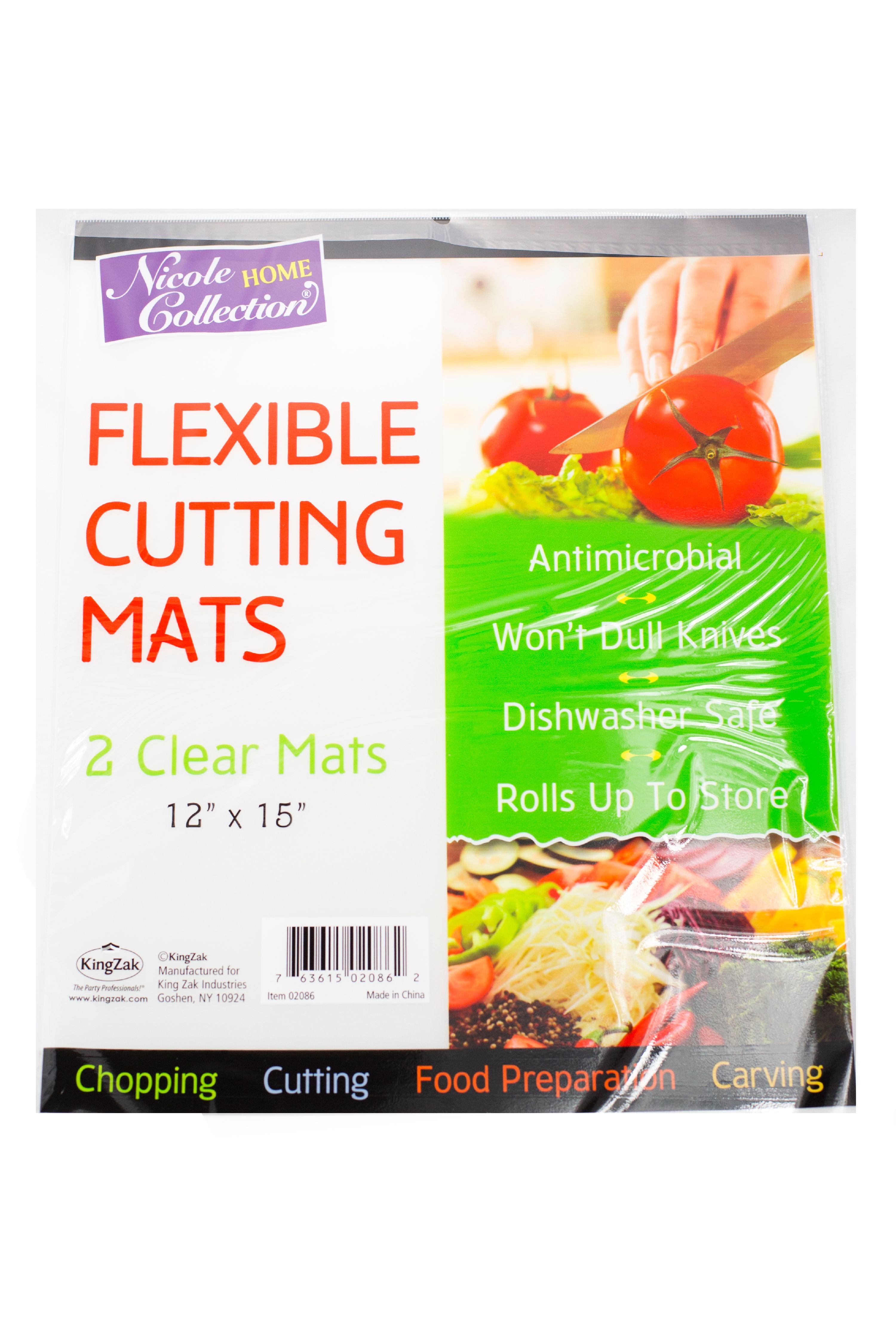 Nicole Home Collection Flexible Cutting Mats 2 Clear Mats 12" x 15