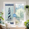 Coastal Nautical Lighthouse Sea Wave Window Privacy Film, Rainbow Film ...