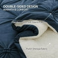 thumbnail image 5 of Pituck Fluffy Queen Comforter Set - Super Soft Sherpa Navy Comforter for Queen Size Bed, Luxury Warm Bedding Set for Winter, Fuzzy Bed Set 3 Pieces (1 Comforter, 2 Pillowcases), 5 of 8