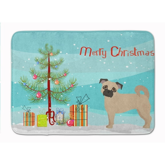 Fawn Chug Christmas Tree Machine Washable Memory Foam Mat