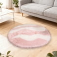 thumbnail image 4 of Round Area Rug – 23.6" Soft Velvet Polyester Entry Mat for Bedroom, Hallway, Dorm & Porch – Contemporary Doormat, Floor Decor for Living Room & Home, 4 of 5