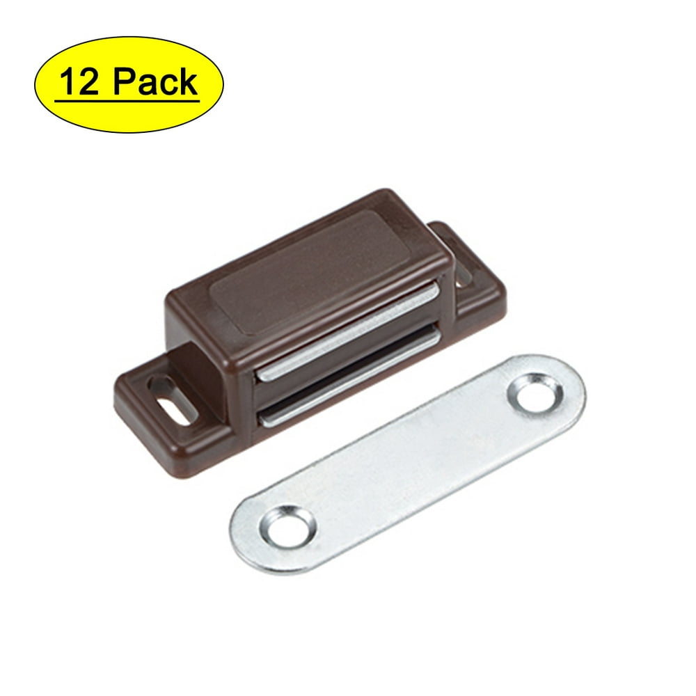 Uxcell Latch Catch with Strike Plate Plastic Brown 12 Pack
