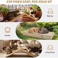 thumbnail image 2 of Tivray Cat Scratcher, Cat Sisal Scratching Ramp, Foldable Wooden Scratching Board with 2 Spring Plush Toys, Triangle Kitten Ramp Protect Furniture, Solid Non-Slip Scratch Pad for Indoor Multiple Pets, 2 of 7