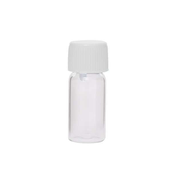 Empty Glass Vials 2 ml 1/2 Dram White Color Cap 66 Units