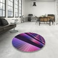 thumbnail image 4 of Ahgly Company Machine Washable Indoor Rectangle Transitional Dark Orchid Purple Area Rugs, 5' x 8', 4 of 7