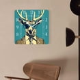 thumbnail image 4 of 14 Inch Wall Clock Battery Operated Square Clock Decorative for Office, Kitchen, Outdoor, Living Room，Hipster Deer Funny Animal Creative, 4 of 4