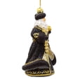 thumbnail image 2 of Kurt Adler 7-Inch Bellissimo Glass Santa In Midnight Black Ornament, 2 of 4