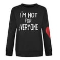 thumbnail image 5 of Aboser I'm Not for Everyone Womens Sweatshirt Plus Size Simple Tops Casual Crewneck Pullover Shirt Trendy Heart Graphic Sweatshirts, 5 of 9