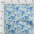 thumbnail image 2 of oneOone Cotton Poplin Blue Fabric Florals Sewing Craft Projects Fabric Prints By Yard 42 Inch Wide, 2 of 5
