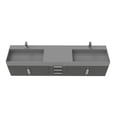 thumbnail image 3 of Castello USA Amazon 84" Black Wood Floating Vanity with Gray Top and Chrome Trim, 3 of 6