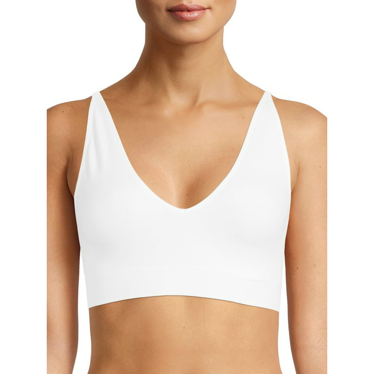 Hanes Originals Women's Cropped Bralette, Breathable Stretch Cotton,  2-Pack, Style MHO103 