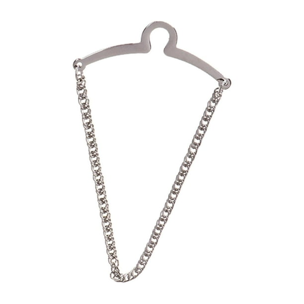 Broche de Cadena para hombre Sunnimix Cadena de corbata para hombres Color plata