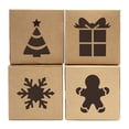thumbnail image 4 of 60 Cajas de Cartón Kraft para Galletas de Panadería, 4 x 4 x 2,5 Pulgadas, Ventana Emergente Automática para Cupcakes de Navidad, Galletas, Brownies, Donas, 4 of 6