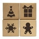 thumbnail image 4 of 60 Cajas de Cartón Kraft para Galletas de Panadería, 4 x 4 x 2,5 Pulgadas, Ventana Emergente Automática para Cupcakes de Navidad, Galletas, Brownies, Donas, 4 of 6