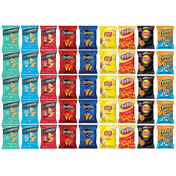 FritoLay Flavor Mix Snacks & PopCorners Corn Chips Variety Pack, Mega