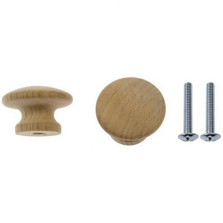 Symmerty Knob Wood 1-1/4 2 Pk