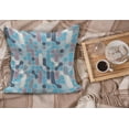 thumbnail image 2 of Abstract Fluffy Throw Pillow Cushion Cover, Grunge Retro Pattern with Circles Large Dots Rounds Art, Decorative Square Accent Pillow Case, 26" x 26", Pale and Sky Blue Mauve, by Ambesonne, 2 of 5