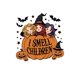 thumbnail image 2 of Playera de manga corta para mujer, estampado en color sólido, cuello redondo, estilo casual, para verano, estilo casualWomen'S Fashion Pumpkin Witch Letter Print, Casual Round Neck Short Sleeve T-Sh, 2 of 6
