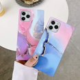 thumbnail image 3 of HAHDAXIA Luxury Square Compatible with iPhone 12 Pro Max Case Marble, Slim Stylish Matte Soft TPU Silicone Gel Shockproof Protective Durable Cases Cover for iPhone 12 Promax 6.7-inch(Pink & P, 3 of 6