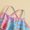 thumbnail image 6 of Baby Girl Swimsuit Baby Fish Scale Print Separable Bikini Set Toddler Swimwear Beach Pool Toddler Girl Bathing Suit Pink 12 Months-24 Months, 6 of 7