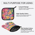 thumbnail image 3 of Yayeee Oven Mitts and Pot Holder Set of 2 Heat Resistant Kitchen Gloves Baking Hot Pad, Art Map, 3 of 5
