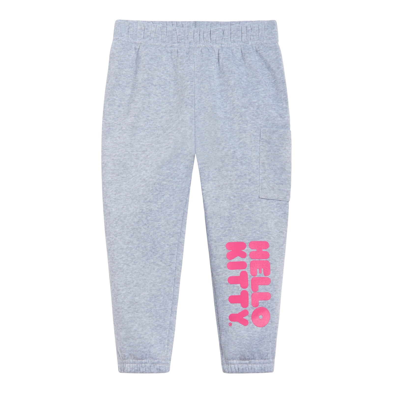 Hello Kitty Fleece Drop Shoulder Sweatshirt and Jogger Pants Outfit Set Toddler to Big Kid