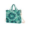 thumbnail image 2 of Corduroy Tote Bag for Women Shoulder Handbags Fashion Ladies Purses Satchel Messenger Bags Dark Teal Tie-dye Pattern M, 2 of 8