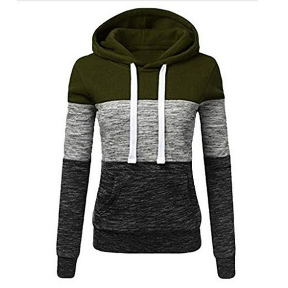 Gosuguu Clearance Fashion Womens Casual Hoodies Sweatshirt Patchwork Ladies Hooded Blouse Pullove Clearance Sales Today Deals Prime