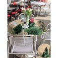 thumbnail image 5 of Outdoor Tablecloth with Umbrella Hole for Patio/Picnic/Party/Camping, Green Pine Tree Waterproof Table Cloth Round Cover Washable, Retro Country Forest Natural Landscape (Dia 60"), 5 of 9