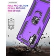 thumbnail image 6 of Tianle Samsung Galaxy Note 10+ Military-Grade Case with HD Screen Protectors & Metal Ring Holder Stand - Purple, 6 of 8